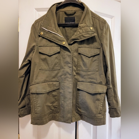 Banana Republic Jackets & Blazers - Banana Republic army green flight utility jacket size Large